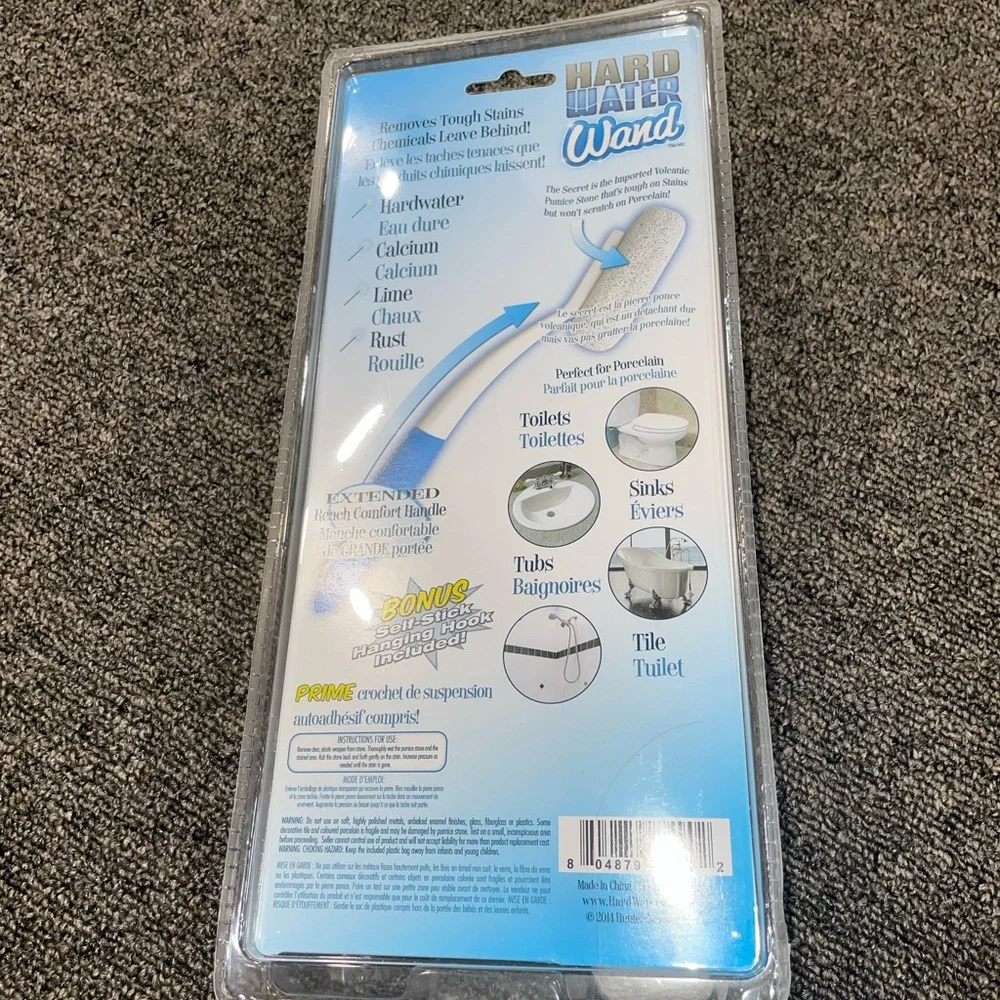 Pumice Stone Cleaning Brush Hard Water Wand Pumice Stone Toilet Bowl Cleaner NWT